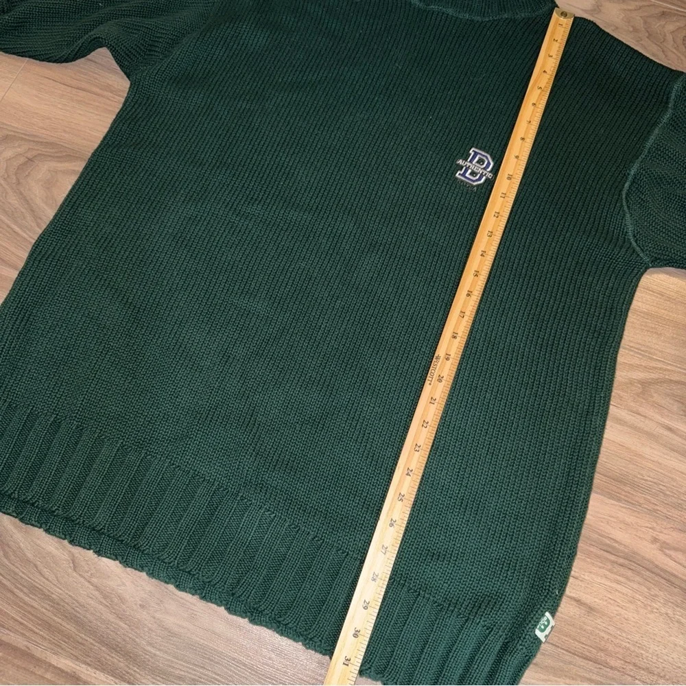 🔥 Vintage 90s BOCA Oversized Green Chunky Knit Turtleneck Sweater 🔥 - Picture 8 of 10